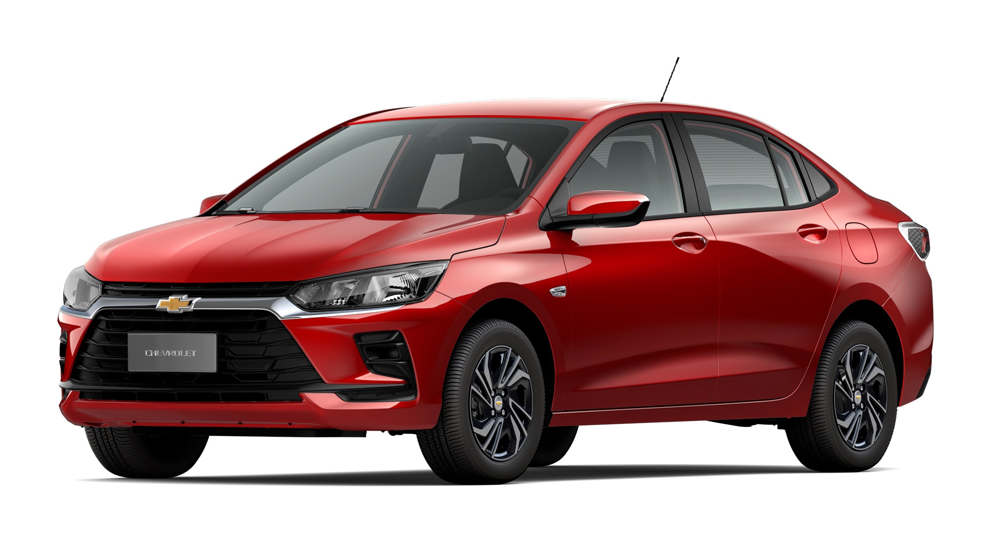 Conheça o Onix Plus 2027 nos modelos Turbo AT e AT ECO na cor Vermelho Scarlet